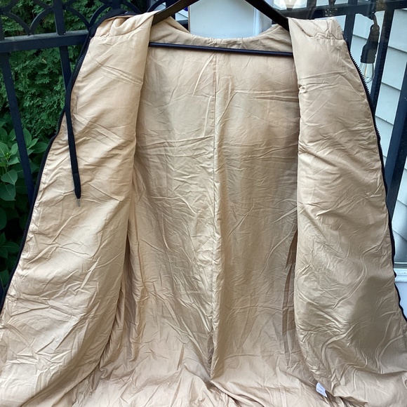 🛑SOLD!!!🛑BNNT Long quilted hooded vest. 2XL black/tan - Picture 4 of 5